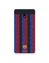 Funda para Xiaomi Redmi 8A del FC Barcelona Fondo Rayas Verticales  - Licencia Oficial FC Barcelona