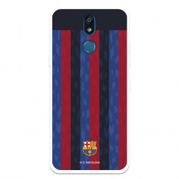 Funda para LG K40 del FC Barcelona Fondo Rayas Verticales  - Licencia Oficial FC Barcelona