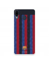 Funda para Samsung Galaxy M20 del FC Barcelona Fondo Rayas Verticales  - Licencia Oficial FC Barcelona