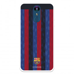 Funda para LG K9 2018 del FC Barcelona Fondo Rayas Verticales  - Licencia Oficial FC Barcelona