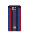 Funda para BQ Aquaris U2 del FC Barcelona Fondo Rayas Verticales  - Licencia Oficial FC Barcelona