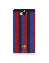 Funda para Huawei Y6 2017 del FC Barcelona Fondo Rayas Verticales  - Licencia Oficial FC Barcelona