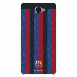 Funda para Huawei Y7 del FC Barcelona Fondo Rayas Verticales  - Licencia Oficial FC Barcelona