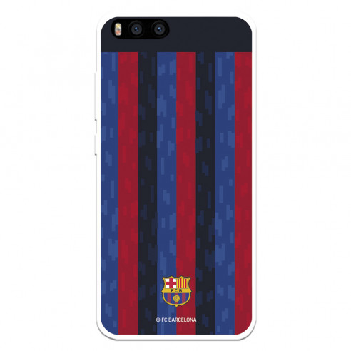 Funda para Xiaomi Mi 6 del FC Barcelona Fondo Rayas Verticales  - Licencia Oficial FC Barcelona