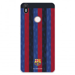 Funda para BQ Aquaris X del FC Barcelona Fondo Rayas Verticales  - Licencia Oficial FC Barcelona