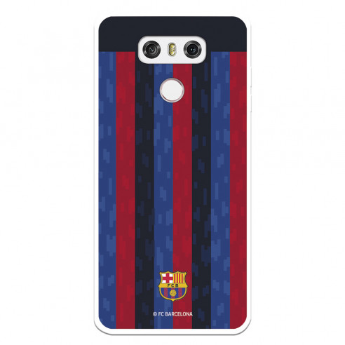 Funda para LG G6 del FC Barcelona Fondo Rayas Verticales  - Licencia Oficial FC Barcelona