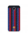 Funda para Samsung Galaxy J7 2017 Europeo del FC Barcelona Fondo Rayas Verticales  - Licencia Oficial FC Barcelona