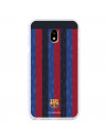 Funda para Samsung Galaxy J3 2017 Europeo del FC Barcelona Fondo Rayas Verticales  - Licencia Oficial FC Barcelona