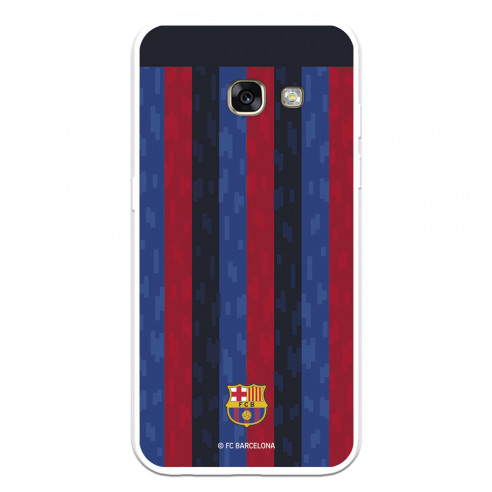 Funda para Samsung Galaxy A3 2017 del FC Barcelona Fondo Rayas Verticales  - Licencia Oficial FC Barcelona