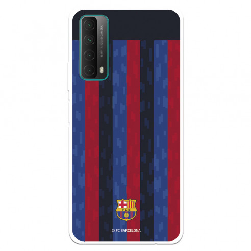 Funda para Huawei P Smart 2021 del FC Barcelona Fondo Rayas Verticales  - Licencia Oficial FC Barcelona