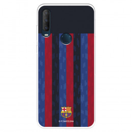 Funda para Alcatel 1S 2020 del FC Barcelona Fondo Rayas Verticales  - Licencia Oficial FC Barcelona