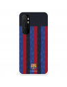 Funda para Xiaomi Mi Note 10 Lite del FC Barcelona Fondo Rayas Verticales  - Licencia Oficial FC Barcelona