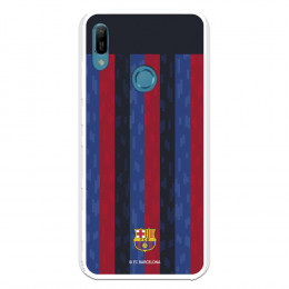 Funda para Huawei Y6 2019 del FC Barcelona Fondo Rayas Verticales  - Licencia Oficial FC Barcelona