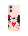 Funda para Oppo A96 5G Oficial de Disney Mickey y Minnie Beso - Clásicos Disney