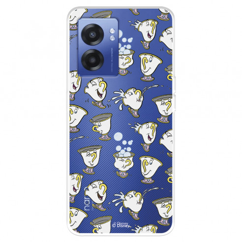 Funda para Oppo A77 5G Oficial de Disney Chip Potts Siluetas - La Bella y la Bestia