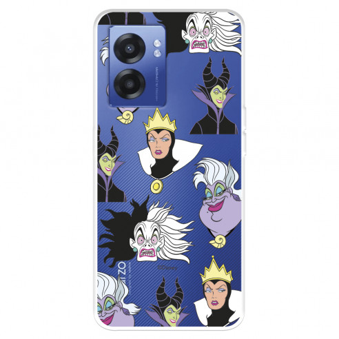 Funda para Realme Narzo 50 5G Oficial de Disney Villanas Patrón - Villanas Disney