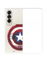 Funda para Samsung Galaxy Z Fold4 Oficial de Marvel Capitán América Escudo Transparente - Marvel