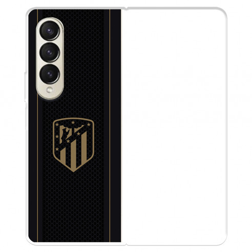 Funda para Samsung Galaxy Z Fold4 del Atlético de Madrid Escudo Dorado Fondo Negro  - Licencia Oficial Atlético de Madrid