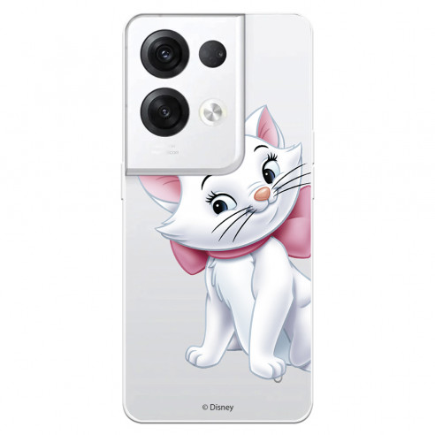 Funda para Oppo Reno 8 Pro Oficial de Disney Marie Silueta - Los Aristogatos