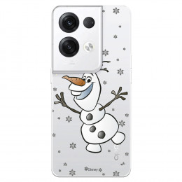 Funda para Oppo Reno 8 Pro Oficial de Disney Olaf Transparente - Frozen