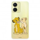 Funda para Vivo Y16 Oficial de Disney Simba y Nala Silueta - El Rey León