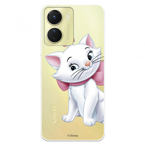 Funda para Vivo Y16 Oficial de Disney Marie Silueta - Los Aristogatos