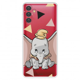 Funda para Samsung Galaxy A04s Oficial de Disney Dumbo Silueta Transparente - Dumbo