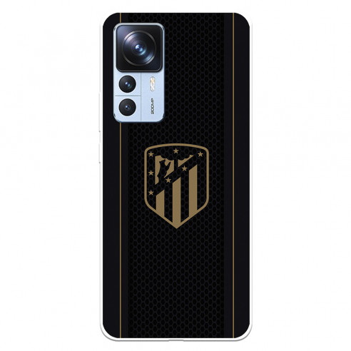 Funda para Xiaomi 12T del Atlético de Madrid Escudo Dorado Fondo Negro  - Licencia Oficial Atlético de Madrid