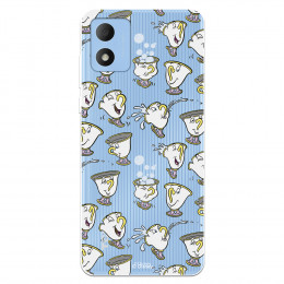 Funda para TCL 305i Oficial de Disney Chip Potts Siluetas - La Bella y la Bestia