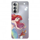 Funda para Motorola edge 30 Oficial de Disney Ariel y Sebastián Burbujas - La Sirenita