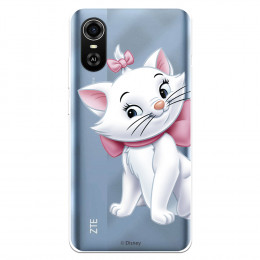 Funda para ZTE Blade A31 Plus Oficial de Disney Marie Silueta - Los Aristogatos