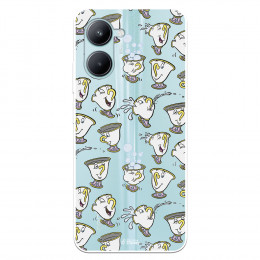 Funda para Realme C33 Oficial de Disney Chip Potts Siluetas - La Bella y la Bestia