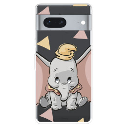 Funda para Google Pixel 7 5G Oficial de Disney Dumbo Silueta Transparente - Dumbo