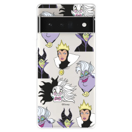 Funda para Google Pixel 7 Pro Oficial de Disney Villanas Patrón - Villanas Disney