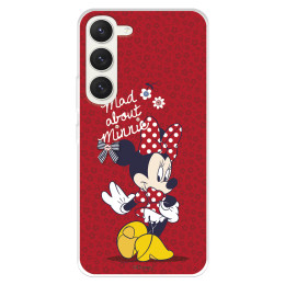 Funda para Samsung Galaxy S23 Oficial de Disney Minnie Mad About - Clásicos Disney