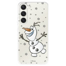 Funda para Samsung Galaxy S23 Oficial de Disney Olaf Transparente - Frozen