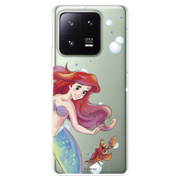 Funda para Xiaomi 13 Pro Oficial de Disney Ariel y Sebastián Burbujas - La Sirenita