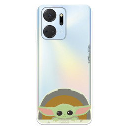 Funda para Huawei Honor X7A Oficial de Star Wars Baby Yoda Sonrisas - The Mandalorian