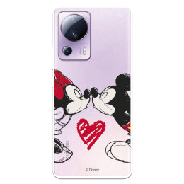Funda para Xiaomi Mi 13 Lite Oficial de Disney Mickey y Minnie Beso - Clásicos Disney