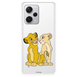 Funda para Xiaomi Redmi Note 12 Pro Plus Oficial de Disney Simba y Nala Silueta - El Rey León