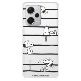 Funda para Xiaomi Redmi Note 12 Pro Plus Oficial de Peanuts Snoopy rayas - Snoopy