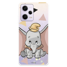 Funda para Xiaomi Redmi Note 12 Pro 5G Oficial de Disney Dumbo Silueta Transparente - Dumbo