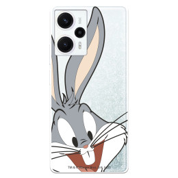 Funda para Poco F5 5G Oficial de Warner Bros Bugs Bunny Silueta Transparente - Looney Tunes