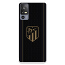 Funda para TCL 40R 5G del Atlético de Madrid Escudo Dorado Fondo Negro  - Licencia Oficial Atlético de Madrid