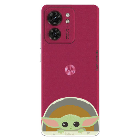 Funda para Motorola Edge 40 Oficial de Star Wars Baby Yoda Sonrisas - The Mandalorian