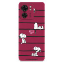 Funda para Motorola Edge 40 Oficial de Peanuts Snoopy rayas - Snoopy