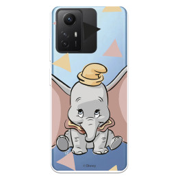 Funda para Xiaomi Redmi Note 12S Oficial de Disney Dumbo Silueta Transparente - Dumbo