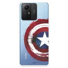Funda para Xiaomi Redmi Note 12S Oficial de Marvel Capitán América Escudo Transparente - Marvel
