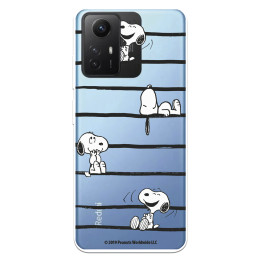 Funda para Xiaomi Redmi Note 12S Oficial de Peanuts Snoopy rayas - Snoopy