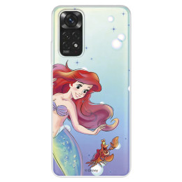 Funda para Xiaomi Redmi Note 12 Pro Oficial de Disney Ariel y Sebastián Burbujas - La Sirenita